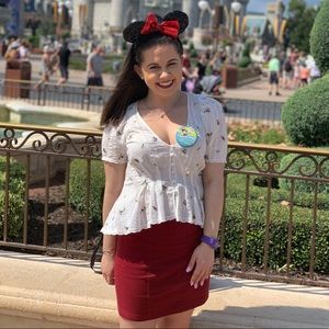 Zara Floral Peplum Blouse